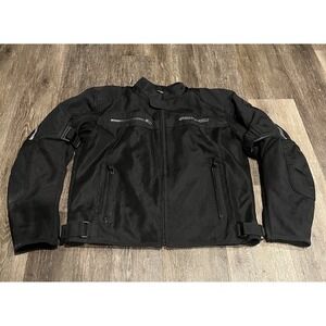 Scorpion EXO Skeletal Protection Motorcycle Jacket Mens's Large Black Full Zip